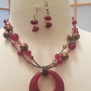 Necklace and earrings set